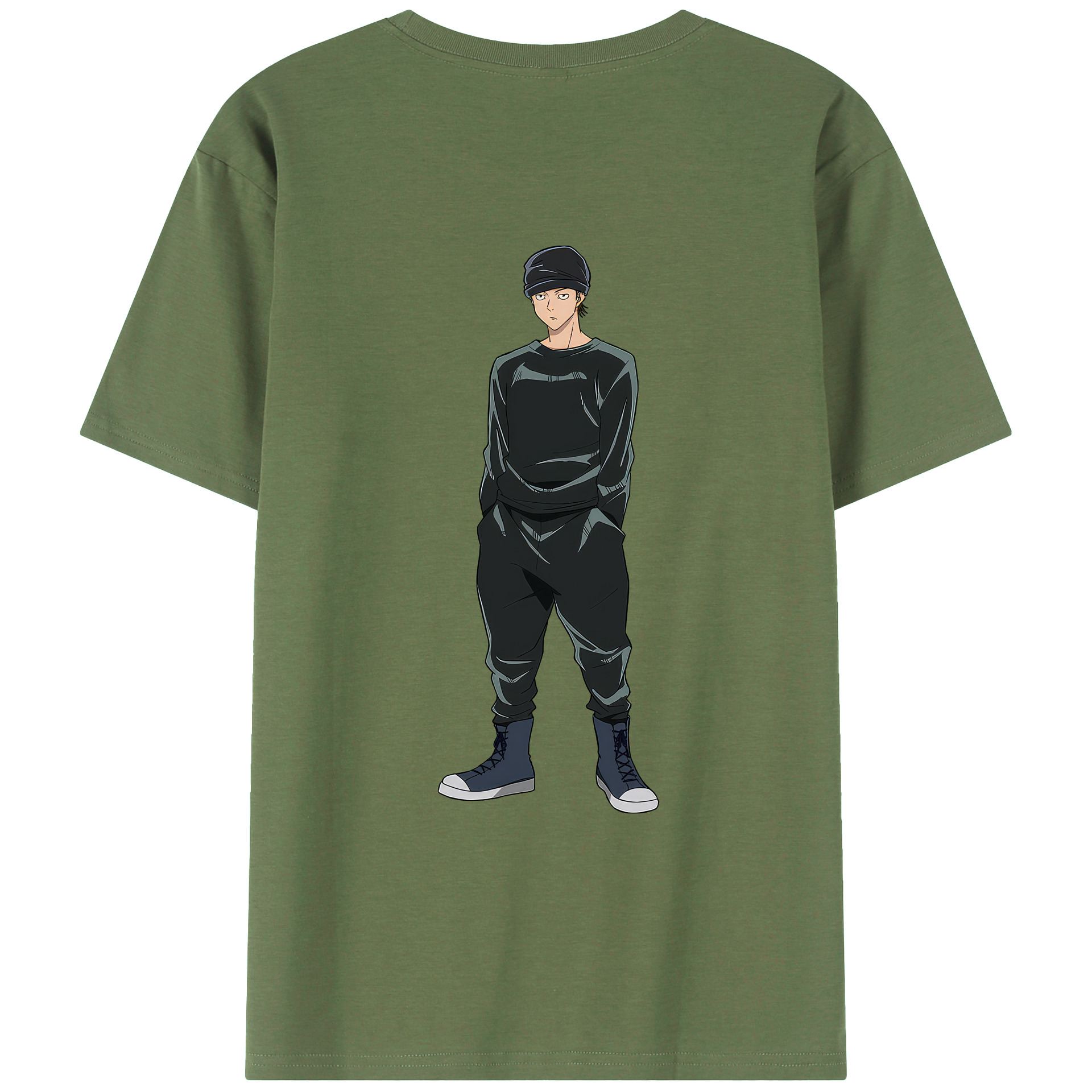 （画像用） 呪術廻戦 Jujutsu Kaisen 綿100％ メンズ半袖Tシャツ（バックプリント） 通気性